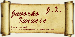 Javorko Kurucić vizit kartica